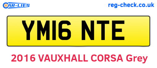 YM16NTE are the vehicle registration plates.