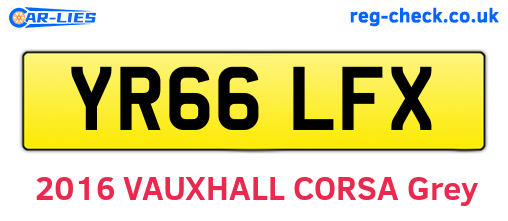 YR66LFX are the vehicle registration plates.