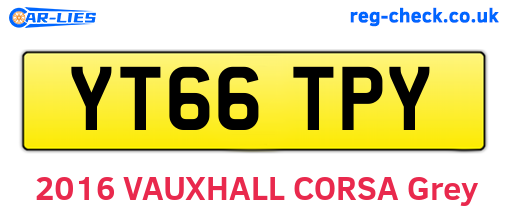 YT66TPY are the vehicle registration plates.