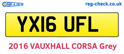 YX16UFL are the vehicle registration plates.