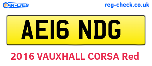 AE16NDG are the vehicle registration plates.