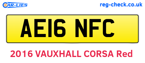 AE16NFC are the vehicle registration plates.