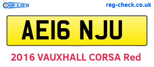 AE16NJU are the vehicle registration plates.