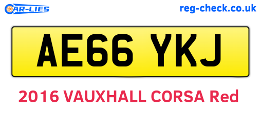 AE66YKJ are the vehicle registration plates.