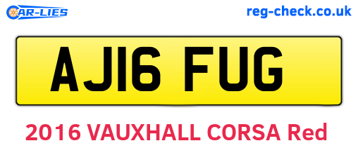 AJ16FUG are the vehicle registration plates.