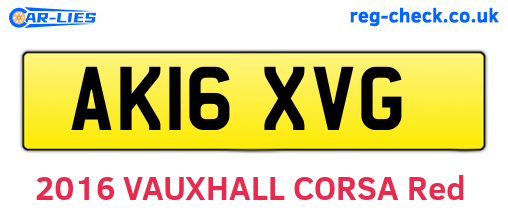 AK16XVG are the vehicle registration plates.