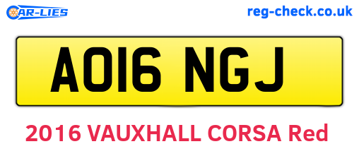 AO16NGJ are the vehicle registration plates.