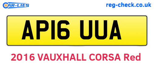 AP16UUA are the vehicle registration plates.