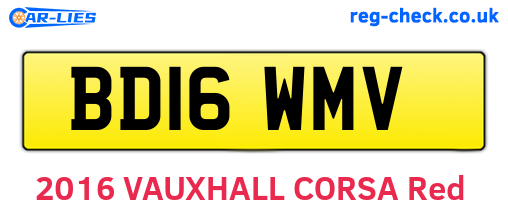 BD16WMV are the vehicle registration plates.