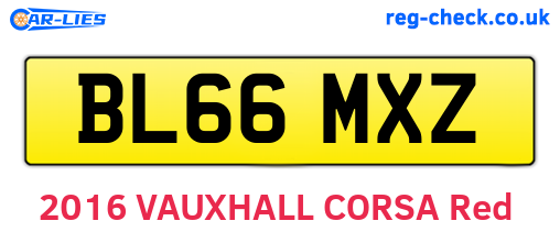 BL66MXZ are the vehicle registration plates.