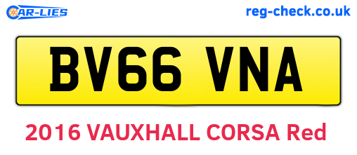 BV66VNA are the vehicle registration plates.
