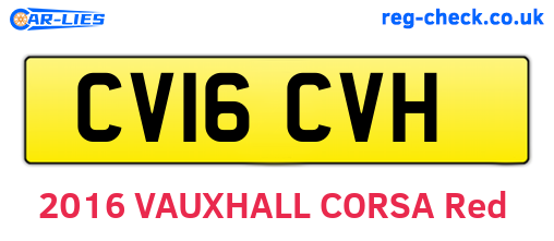 CV16CVH are the vehicle registration plates.