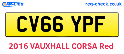 CV66YPF are the vehicle registration plates.