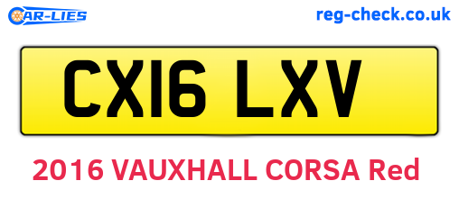 CX16LXV are the vehicle registration plates.
