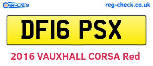 DF16PSX are the vehicle registration plates.