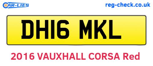 DH16MKL are the vehicle registration plates.