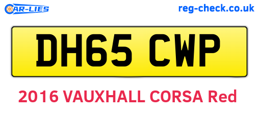 DH65CWP are the vehicle registration plates.