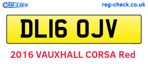 DL16OJV are the vehicle registration plates.