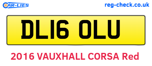 DL16OLU are the vehicle registration plates.