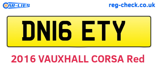 DN16ETY are the vehicle registration plates.