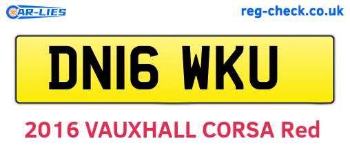 DN16WKU are the vehicle registration plates.