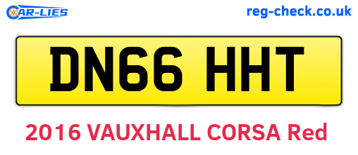 DN66HHT are the vehicle registration plates.