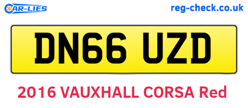 DN66UZD are the vehicle registration plates.