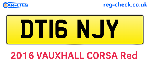 DT16NJY are the vehicle registration plates.