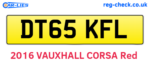 DT65KFL are the vehicle registration plates.
