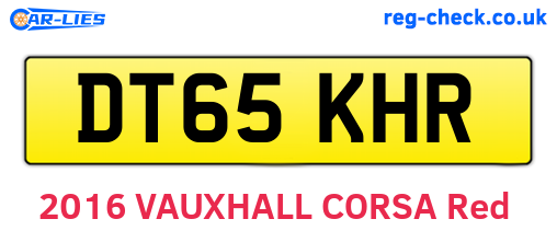 DT65KHR are the vehicle registration plates.