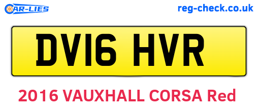DV16HVR are the vehicle registration plates.