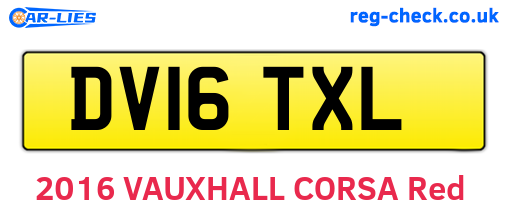 DV16TXL are the vehicle registration plates.