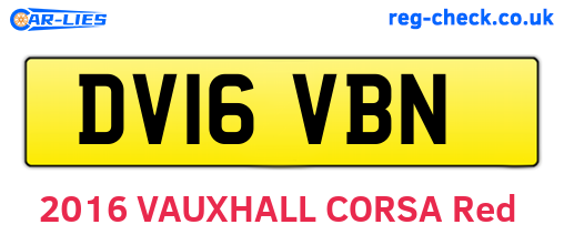 DV16VBN are the vehicle registration plates.