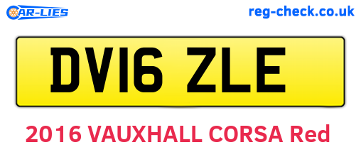 DV16ZLE are the vehicle registration plates.