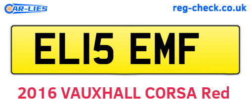 EL15EMF are the vehicle registration plates.
