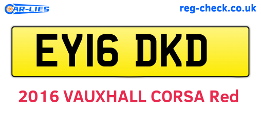 EY16DKD are the vehicle registration plates.