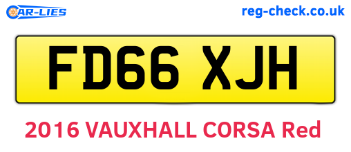 FD66XJH are the vehicle registration plates.