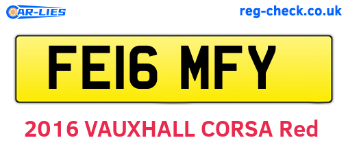 FE16MFY are the vehicle registration plates.
