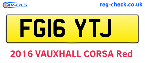 FG16YTJ are the vehicle registration plates.