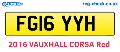 FG16YYH are the vehicle registration plates.