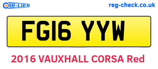 FG16YYW are the vehicle registration plates.