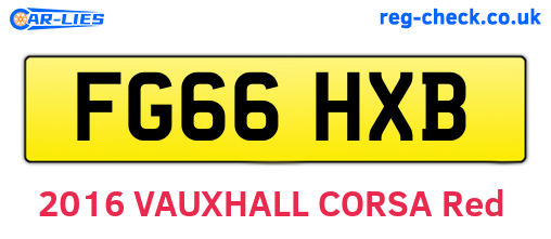 FG66HXB are the vehicle registration plates.