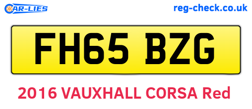 FH65BZG are the vehicle registration plates.