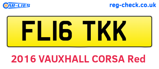 FL16TKK are the vehicle registration plates.