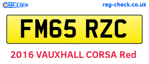 FM65RZC are the vehicle registration plates.