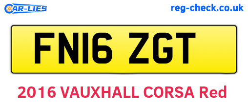 FN16ZGT are the vehicle registration plates.