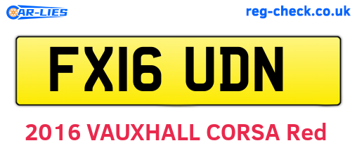 FX16UDN are the vehicle registration plates.