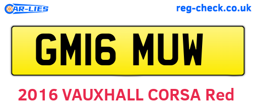 GM16MUW are the vehicle registration plates.