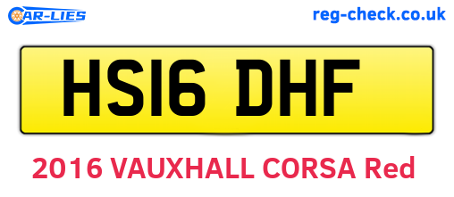 HS16DHF are the vehicle registration plates.