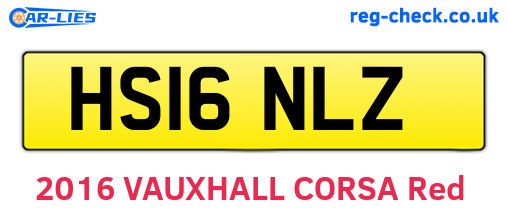 HS16NLZ are the vehicle registration plates.